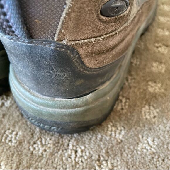 Hi-Tec Women’s Gray and Blue Suede Leather Hiking Walking Boots Size 9.5 - Picture 6 of 16